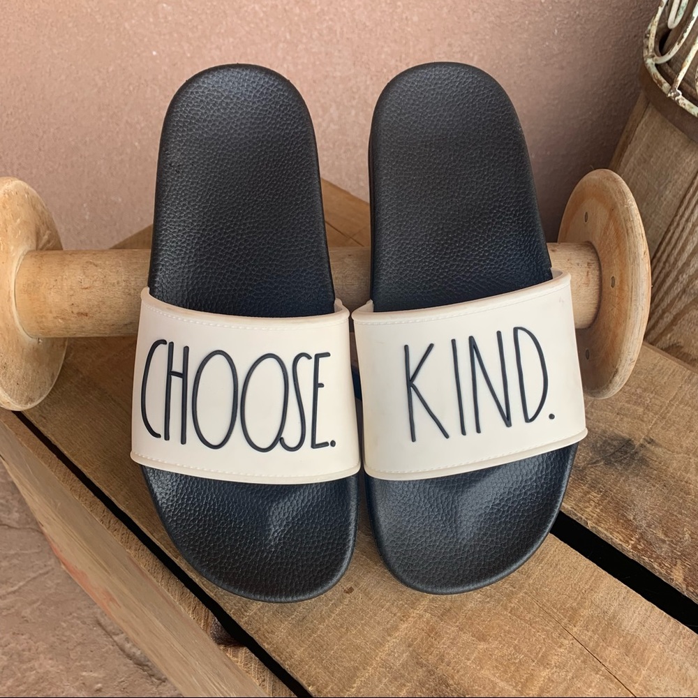 Rae Dunn Choose Kind Slide Sandals